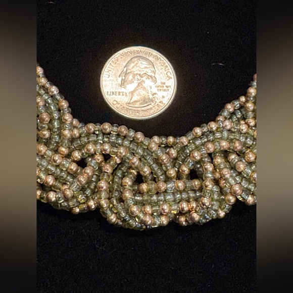 Elegant Gold Beaded Necklace C1948 (Aw16) - Picture 2 of 5